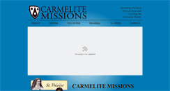 Desktop Screenshot of carmelitemissions.org